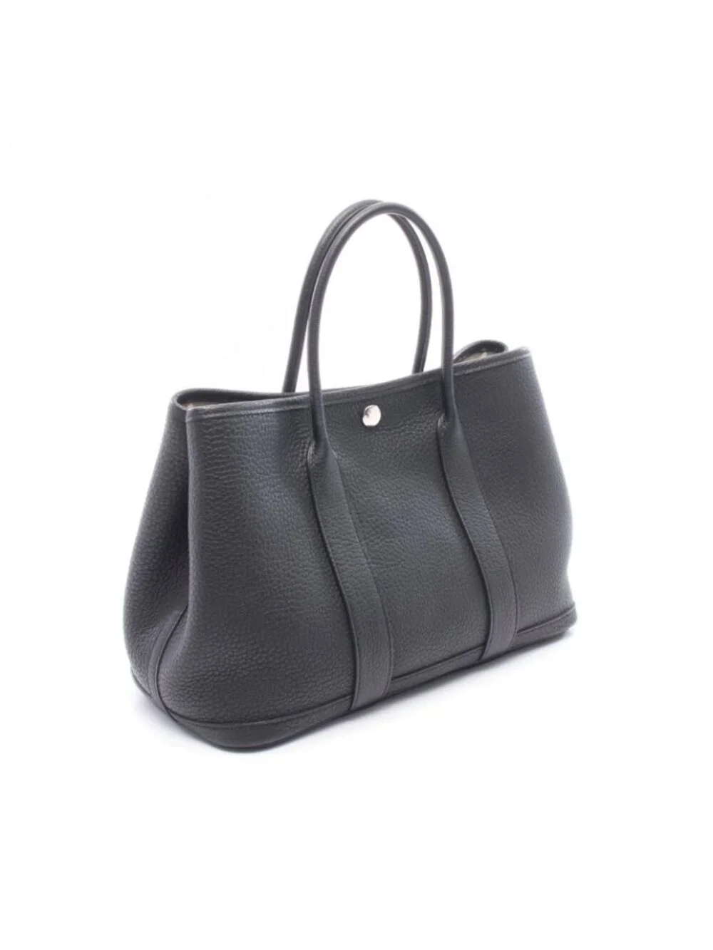 Hermes Tote Garden Party PM Black Leather